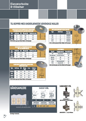 Elevatorbolts, collectors & washers - product sheet